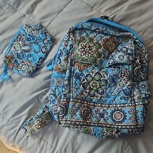 Vera Bradley Blue and Cream Quilted Bag